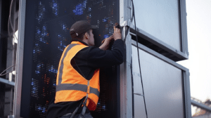 visualize installer Church service using Visualize LED displays